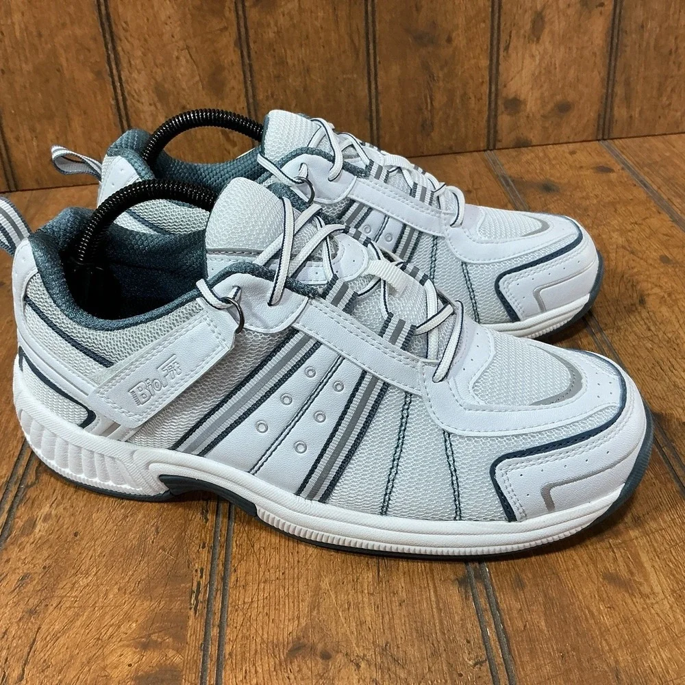 Orthofeet Biofit 610 Monterey Bay Shoes White/Navy Men's Size 8 D Medium
